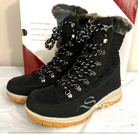 NEW Chooka Women's Belltown Mid Faux Fur Insulated Winter Snow Boots - Picture 4 of 7